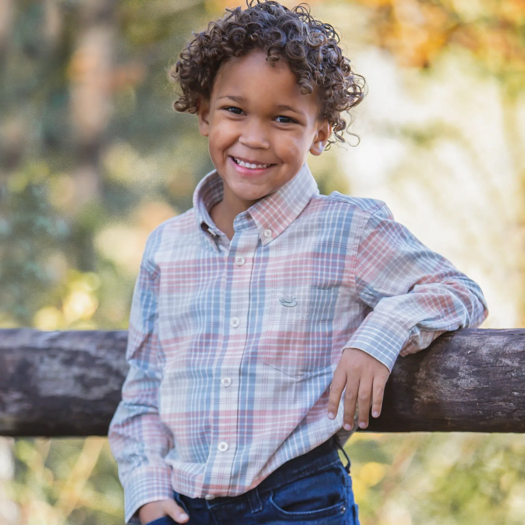 Youth Barton County Washed Dress Shirt